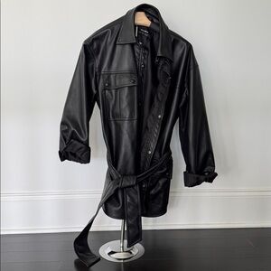 Pull&Bear Black Leather Jacket